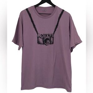 Easy Life Camera Purple Women’s T-Shirt,Size Large.